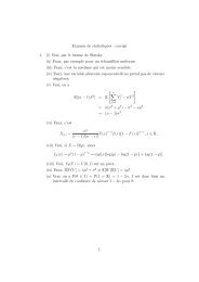 Examen de statistiques : corrigÃ© 1. (i) Vrai, par le lemme de Slutsky ...