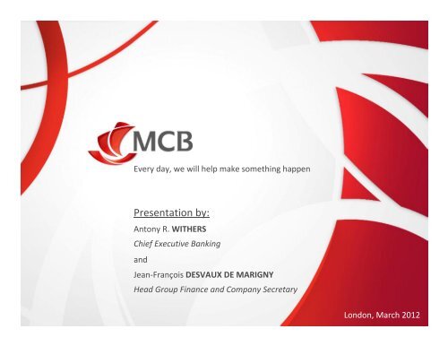 Download PresentationPDF 1MB - MCB Group