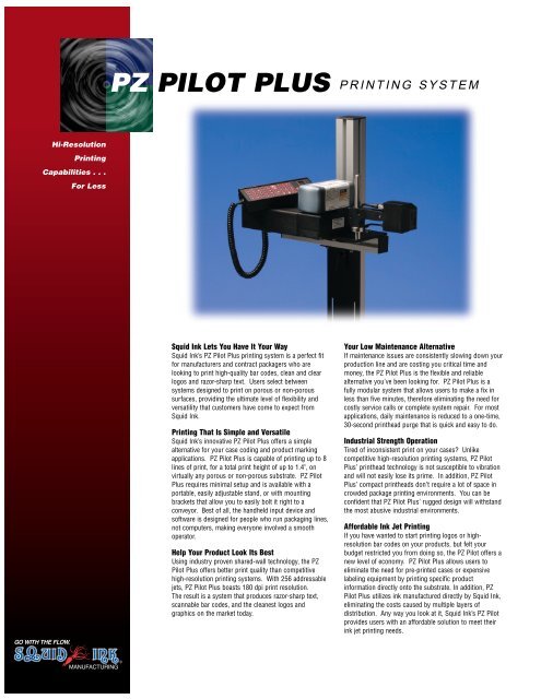 PZ Pilot Plus Printing System - Codemark Systems!