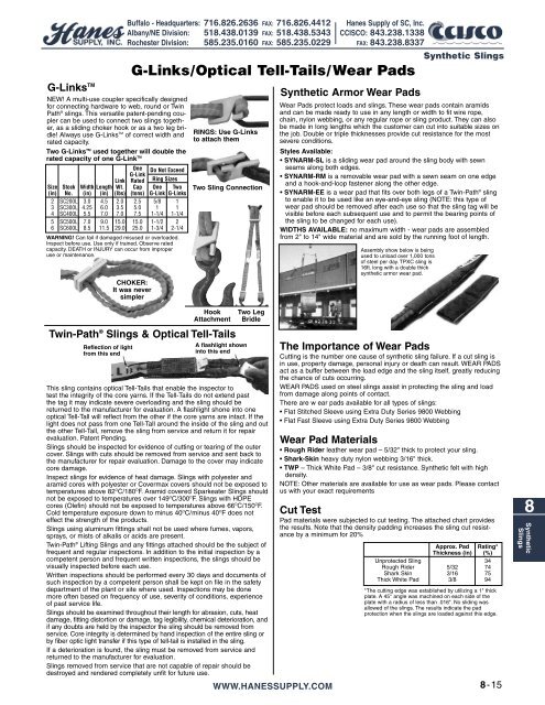 Synthetic Slings - Hanes Supply, Inc