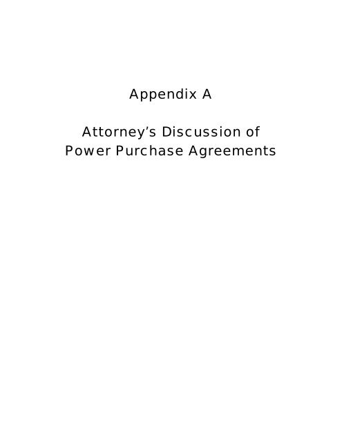Sample Power Purchase Agreement - Southwest Initiative Foundation