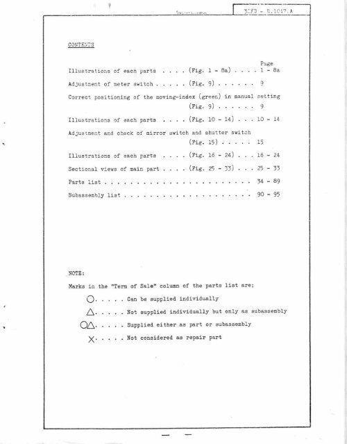 Nikon Nikkormat EL - Nikon Service-Manuals