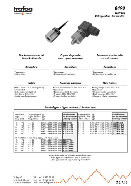 Ecotrans Refrigeration Transmitter - Marktechnical.nl