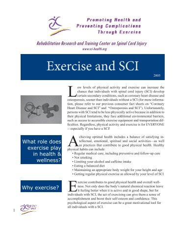 Exercise and SCI - Rehabilitation Research and Training Center on ...