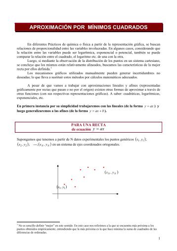 APROXIMACIÃN POR MÃNIMOS CUADRADOS