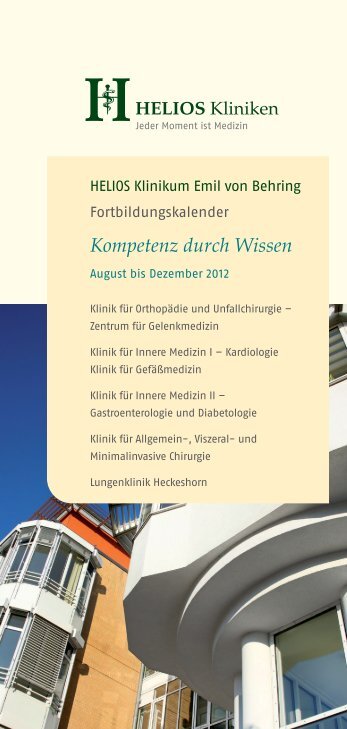 Kompetenz durch Wissen - HELIOS  Kliniken GmbH