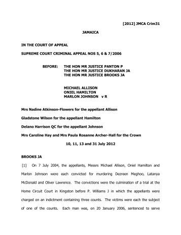 Allison (Michael) and others v R.pdf - The Court of Appeal