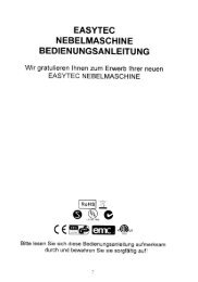 EASYTEC NEBELMASCHINE BEDIENUNGSANLEITUNG