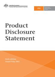 Product Disclosure Statement - PSS
