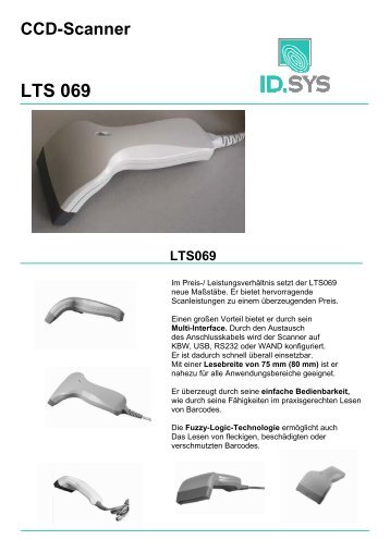 CCD-Scanner LTS 069 LTS069 - ID.SYS GmbH