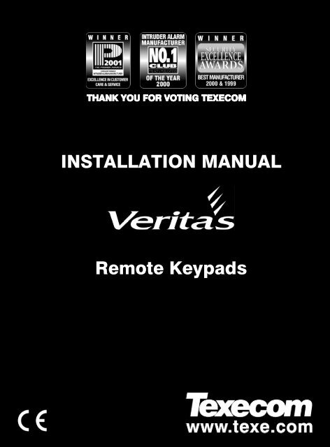 Veritas Remote Keypad - Homeguard Security Systems Ltd