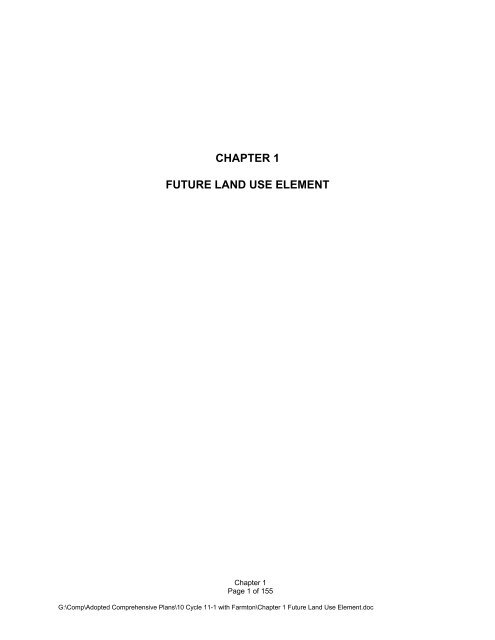 Chapter 1 Future Land Use Element - Volusia County Government
