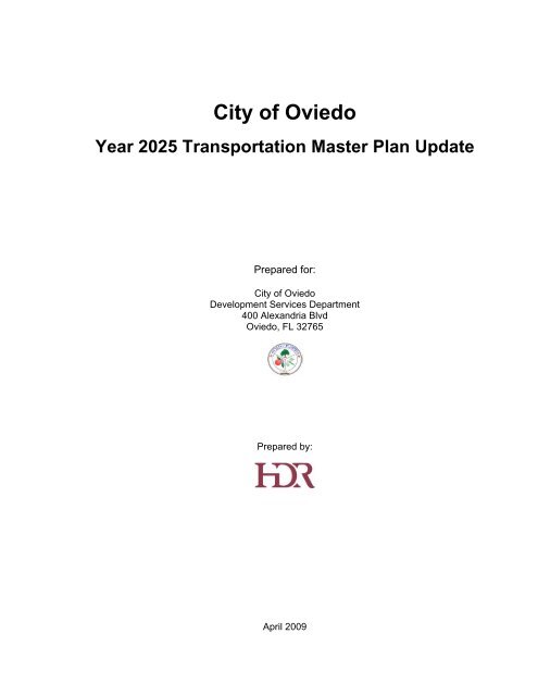 Year 2025 Transportation Master Plan Update - City of Oviedo