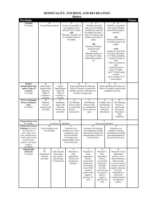 fccla hospitality tourism and recreation case study