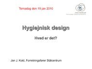 Hygiejnisk design - Stålcentrum