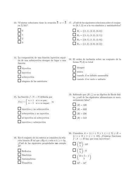 EXAMEN de MatemÃ¡tica Discreta