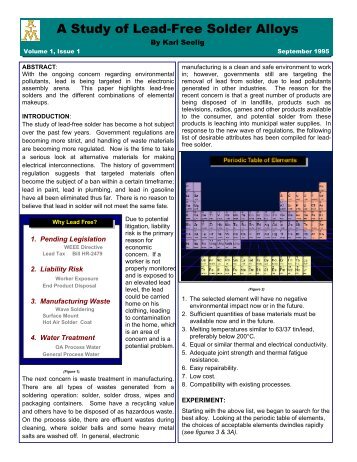 A Study of Lead-Free Solder Alloys - AIM Solder