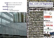 Glas, Licht und Vogelschutz - Landesumweltanwaltschaft Salzburg