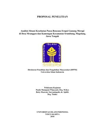 PROPOSAL PENELITIAN - DPPM UII - Universitas Islam Indonesia