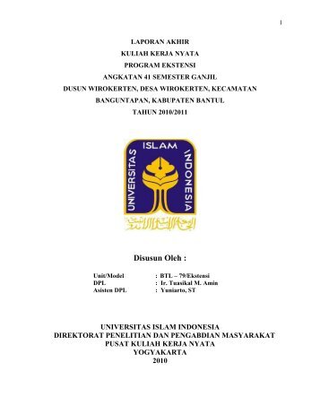 Disusun Oleh : - Universitas Islam Indonesia