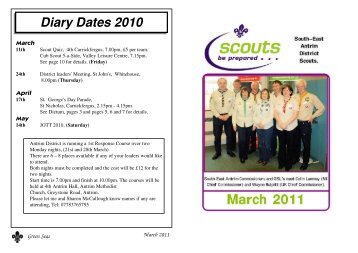 Green Seas - South East Antrim District Scouting Magazine