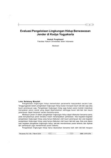 Evaluasi Pengelolaan Lingkungan Hidup Berwawasan ... - DPPM UII