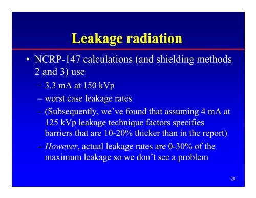 NCRP-147 Shielding Models 147 Shielding Models - Radiation ...