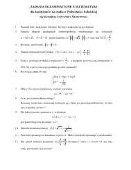 PrzykÅadowe zadania z matematyki