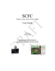 SCSFC User Guide - Southeast Region Research Initiative