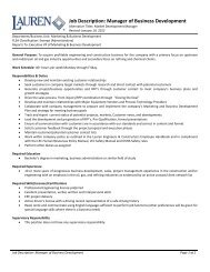 Business Development Manager Job Description Pay Structure ...