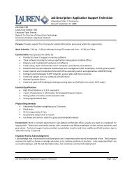 Job Description: Application Support Technician
