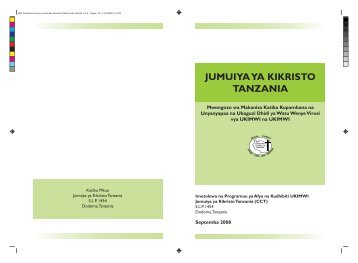 JUMUIYA YA KIKRISTO TANZANIA - Health Policy Initiative