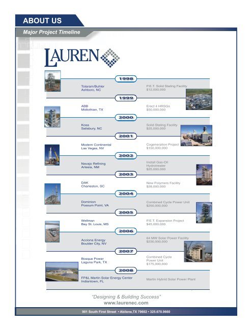 Special Metals Brochure - Lauren Engineers & Constructors