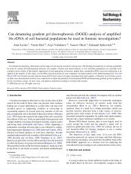 Can denaturing gradient gel electrophoresis (DGGE) analysis of ...