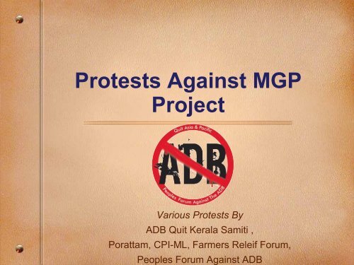 Protest Against ADB in Kerala - cadtm