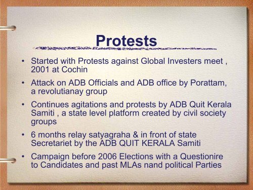 Protest Against ADB in Kerala - cadtm