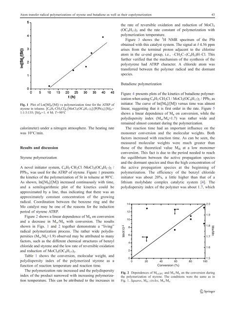 Atom transfer radical polymerizations of styrene and butadiene as ...