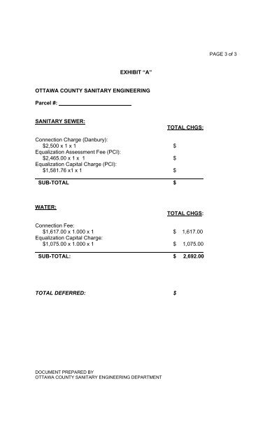 ottawa county sewer district wastewater rules and regulations for ...