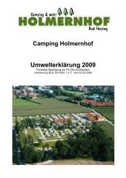 Camping Holmernhof Umwelterklärung  2009