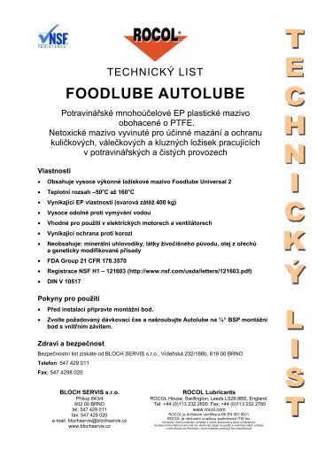 FOODLUBE AUTOLUBE - bloch servis