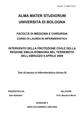 ALMA MATER STUDIORUM UNIVERSITÃ DI BOLOGNA - chittalink