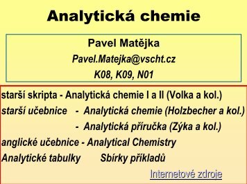 AnalytickÃ¡ chemie (Holzbecher a kol.)