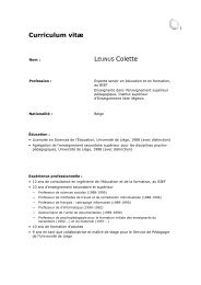 Curriculum vitÃ¦ LEUNUS Colette - BIEF