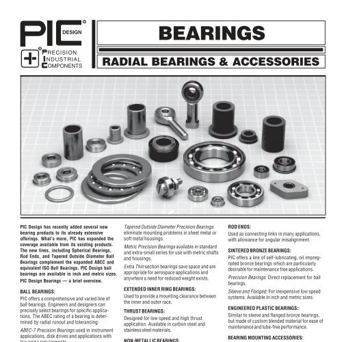 precision ball bearings - Pic-designcatalog.com