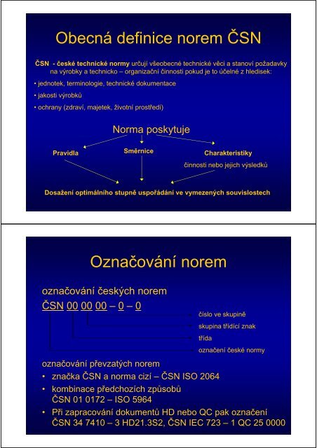 Normy a technickÃ¡ dokumentace