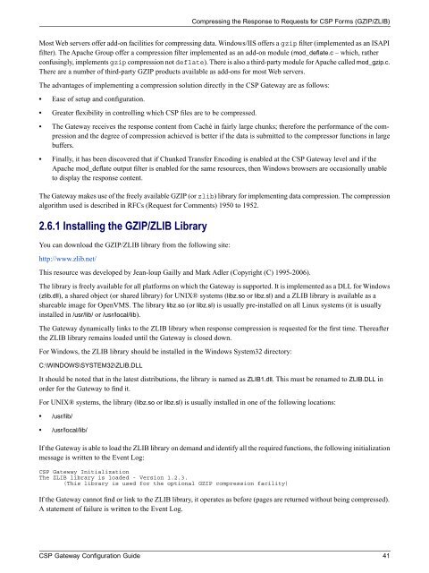 CSP Gateway Configuration Guide - InterSystems Documentation