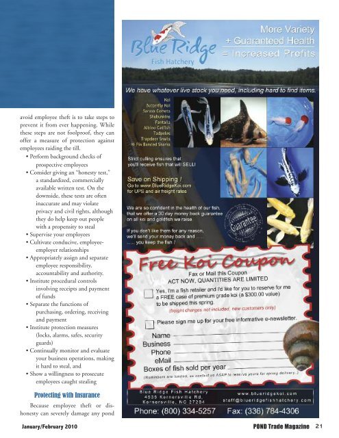 Download the January/February 2010 PDF - Pond Trade Magazine