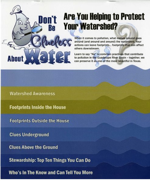 Don't Be Clueless About Water - Guadalupe-Blanco River Authority