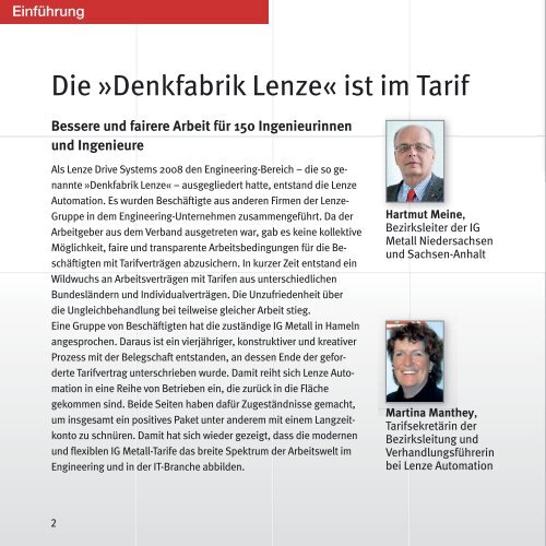 "Denkfabrik Lenze" ist im Tarif - i-connection