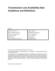 Transmission Line Availability Data Guidelines and Definitions